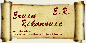 Ervin Rikanović vizit kartica